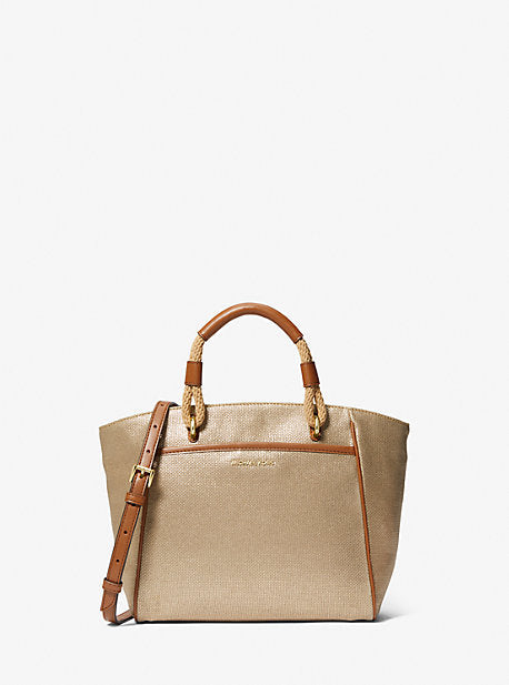 Buy MICHAEL KORS Michael kors Charlotte large women's PVC with Leather One  Shoulder Tote Bag in Vanilla color blocking 2024 Online | ZALORA Singapore